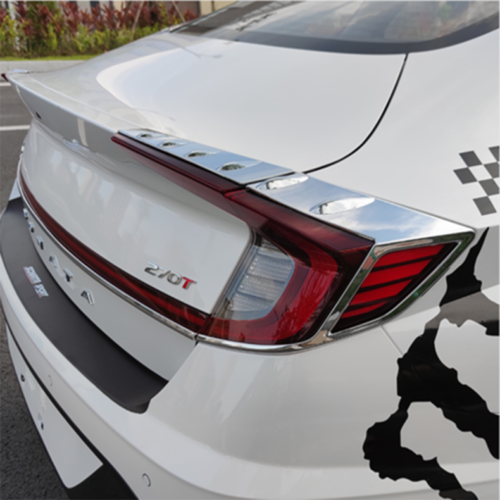 for Hyundai Sonata 2020-2023 Silver Decor Rear Tail Light Lamp Frame Cover Trims