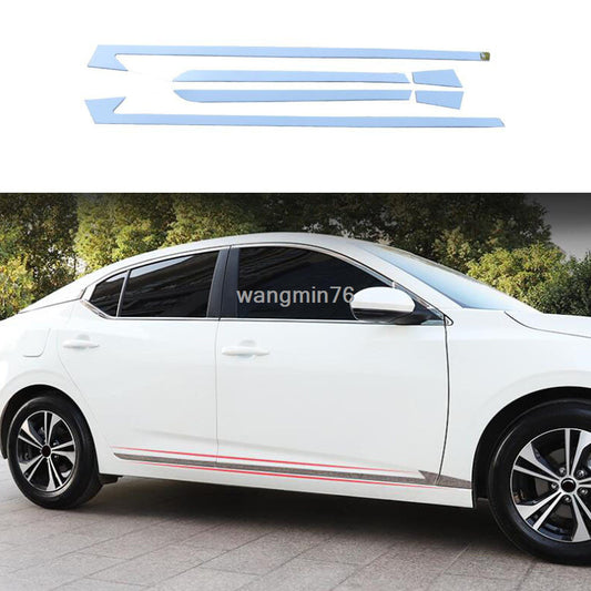 6P Chrome Side Door Body Molding Strips Cover Trim for Nissan Sentra 2020-2023