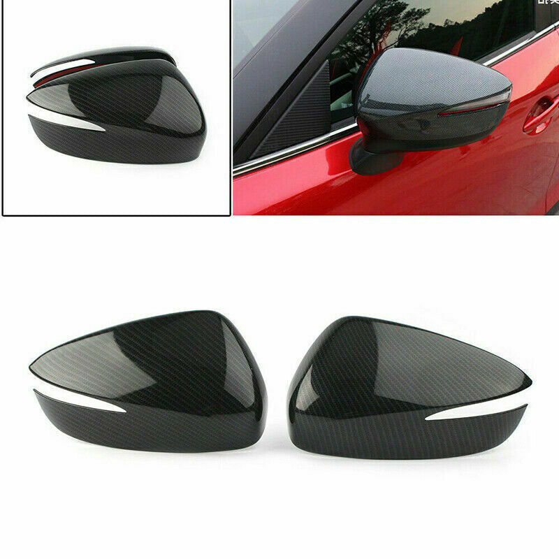 ABS Carbon Look Side Rearview Mirror Trim Cover for Mazda CX-5 2012 2013-2016