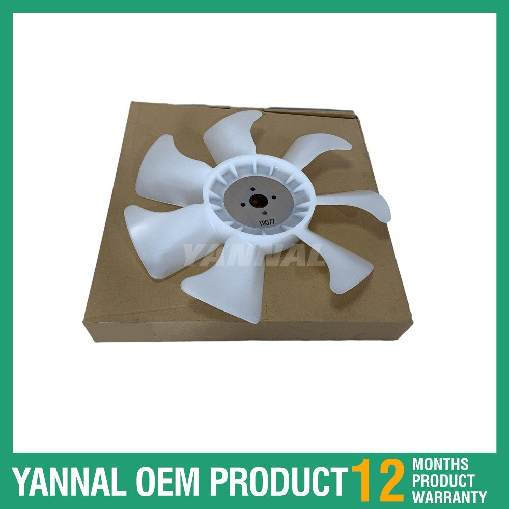 Fan 7 Blade 19077-74110 is suitable for Kubota D1703, D1803, V2003, V2203, and V2403 engines.