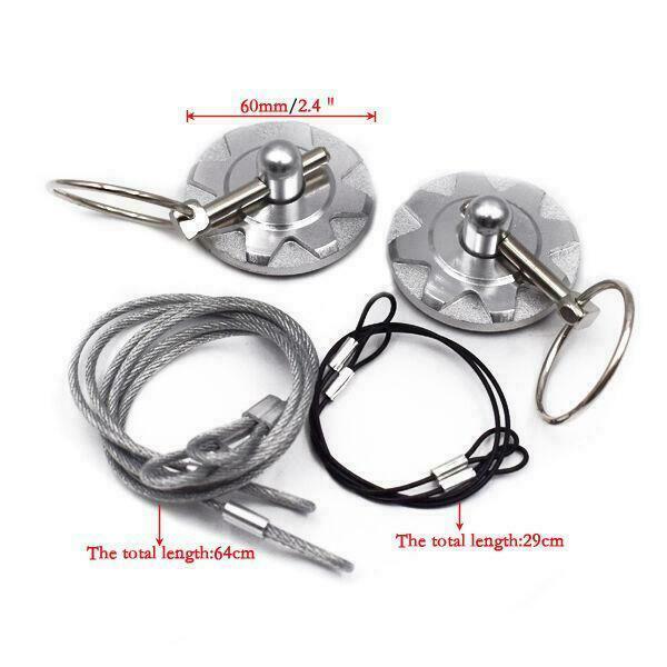 Silver CNC blank aluminum racing car cover pin exterior kit, repairable and universal. n