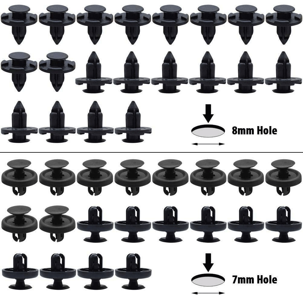 100Pcs Car Door Hood Bumper Trim Panel Clips Body Retainer Fender Set for Toyota