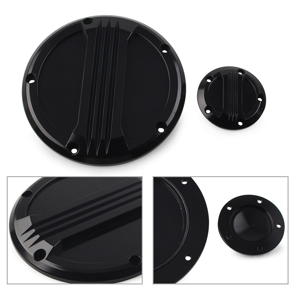 Black Derby Timing Timer Cover for Harley Touring Street Glide Road King Fatboy Q