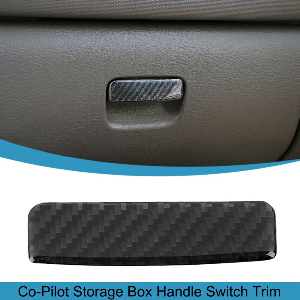 Carbon Fiber for Co -Pilot Storage Box Handle Switch Cover for Jeep Liberty 2007-2012