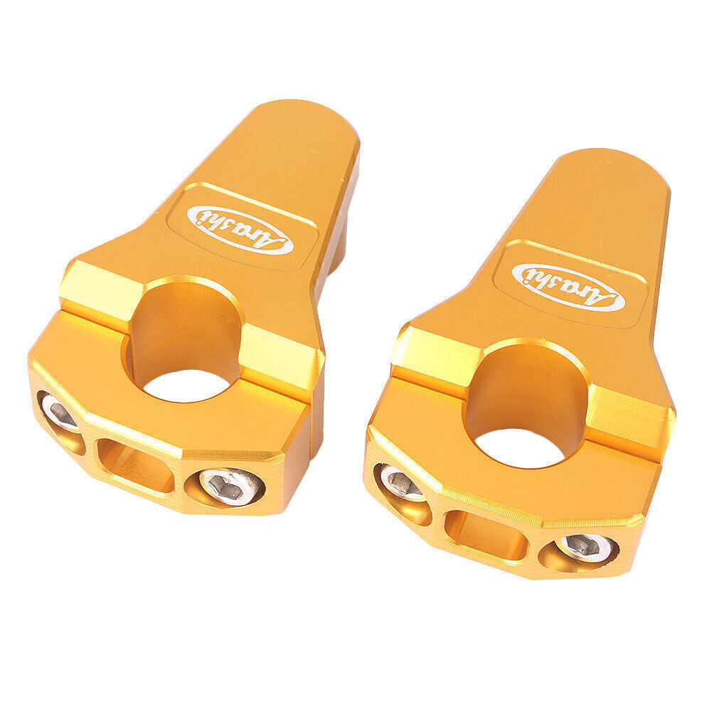 7/8 Lenkererhhung mit Klemmen f¨¹r for Suzuki for Kawasaki for Yamaha Gold CNC Aluminum Q