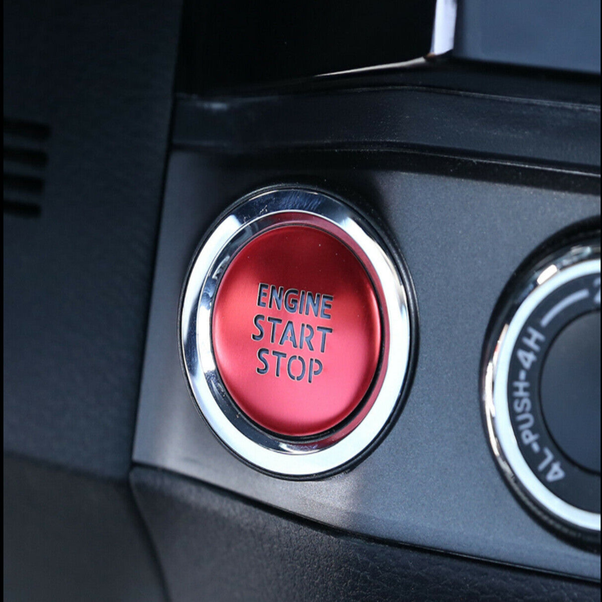 Red ABS Dashboard Side Air Socket Frame Cover for FJ Cruiser 2007-2021- v