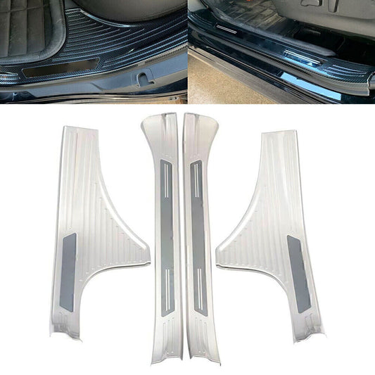 Stainless Steel inner Door Sill Scuff Plate Cover Fits for Subaru Forester 2019-2023