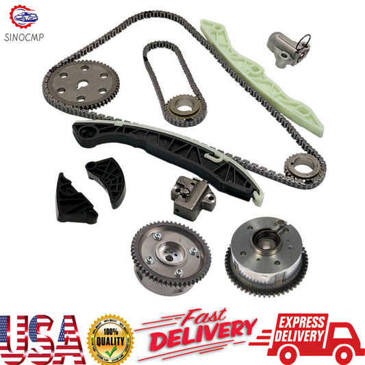 Engine Timing Chain Kit w/ VVT Gear G4KE G4KC 2.4L for Hyundai for Kia Sonata Optima