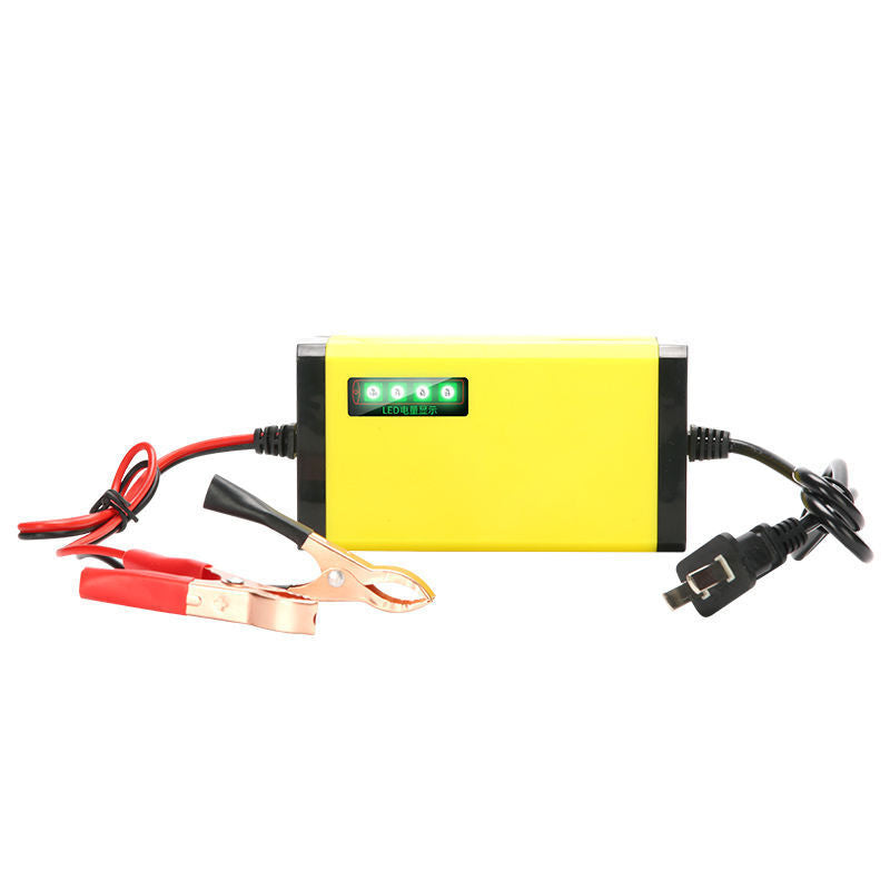 Automatic portable 12V 2-3A car battery charger maintainer suitable for trucks, boats, and motorcycles.