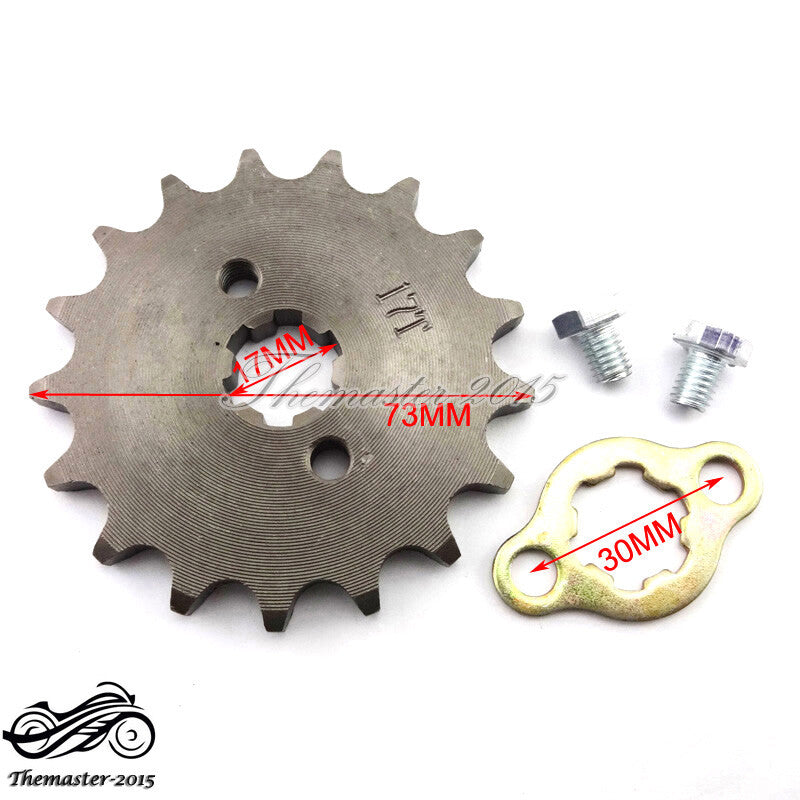 428 17T 17mm Front Engine Sprocket Gear For Pit Dirt Bike ATV for Lifan YX 50-160cc Q