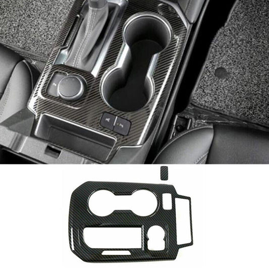 for Chevy Blazer 2019-22 LHD Carbon Fiber Inner Gear Shift Box Panel Cover Trim