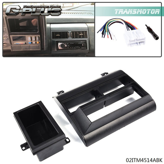 Suitable for truck single DIN stereo radio mounting dashboard kit wiring harness adapter