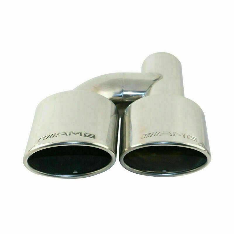 Right 2.5'' Engraved AMG Dual Stainless Exhaust Tip Universal for Mercedes-Benz