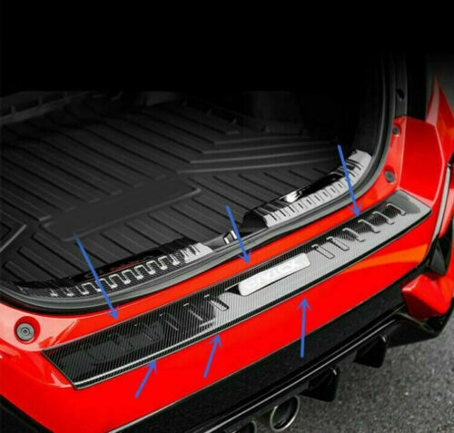 Carbon Fiber Steel Outer Rear Bumper Sill Panel Cover for Honda for Civic 2017-2021