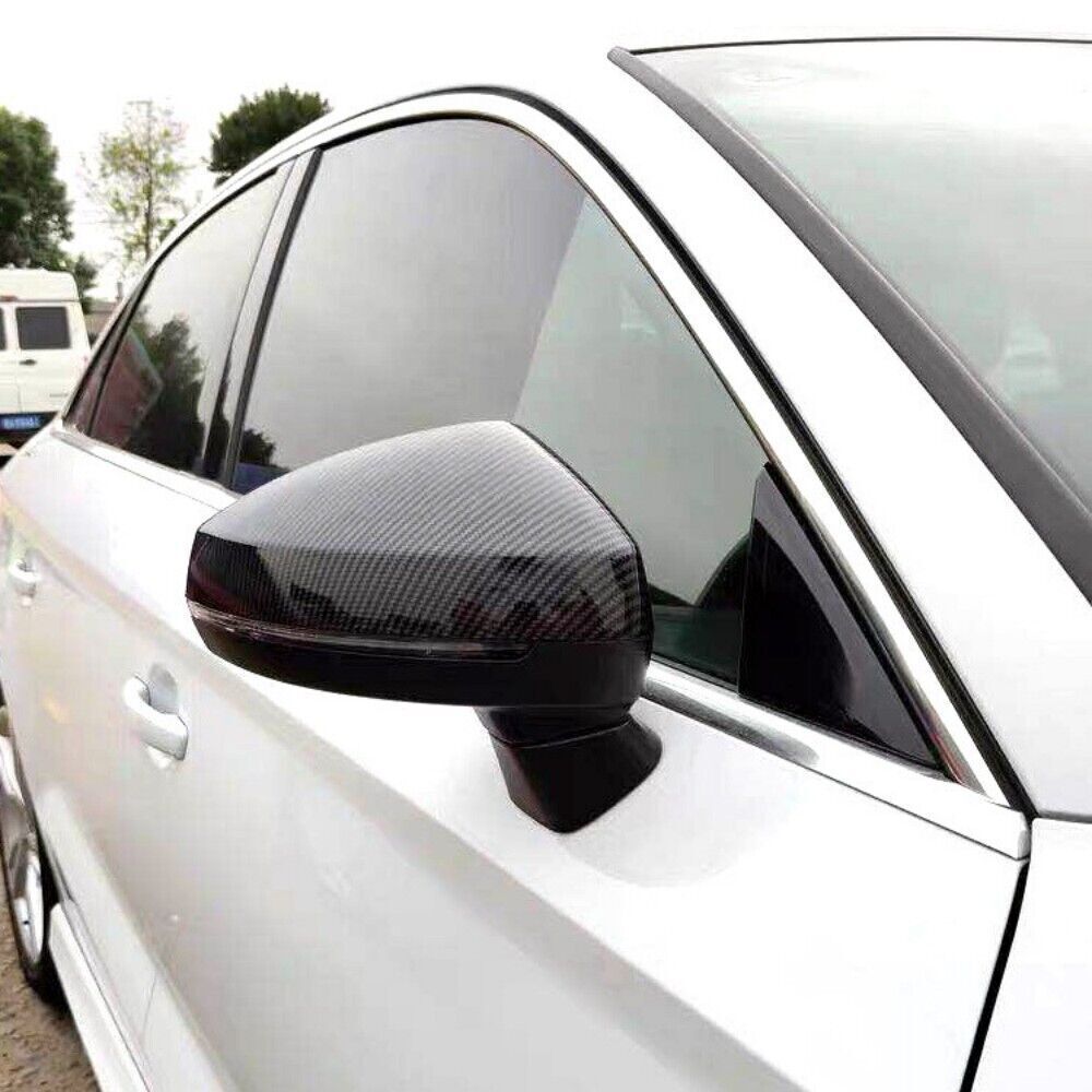 for Audi A3 S3 8V RS3 2014-2020 Carbon Fiber Add-on Wing Side Mirror Cover Caps
