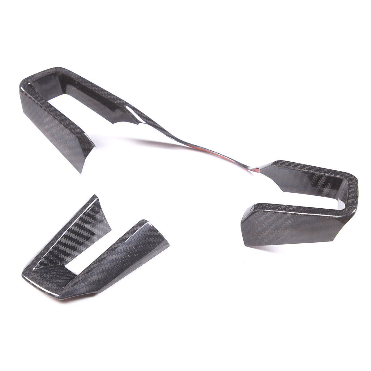 Real Dry Carbon Fiber Steering Wheel Cover Trim Fit For taycan 19-23 B n