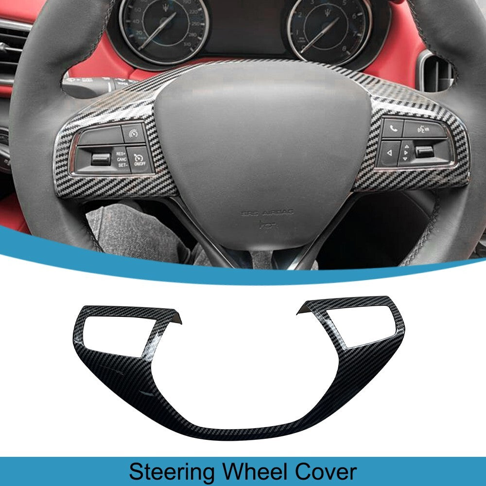 Carbon Steering Wheel Cover Trim for Maserati for Levante 2016-2021 Ghibli 2014-2021