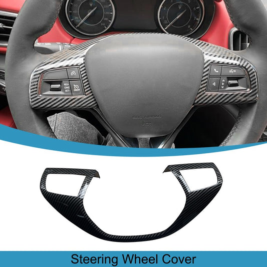Carbon Steering Wheel Cover Trim for Maserati for Levante 2016-2021 Ghibli 2014-2021