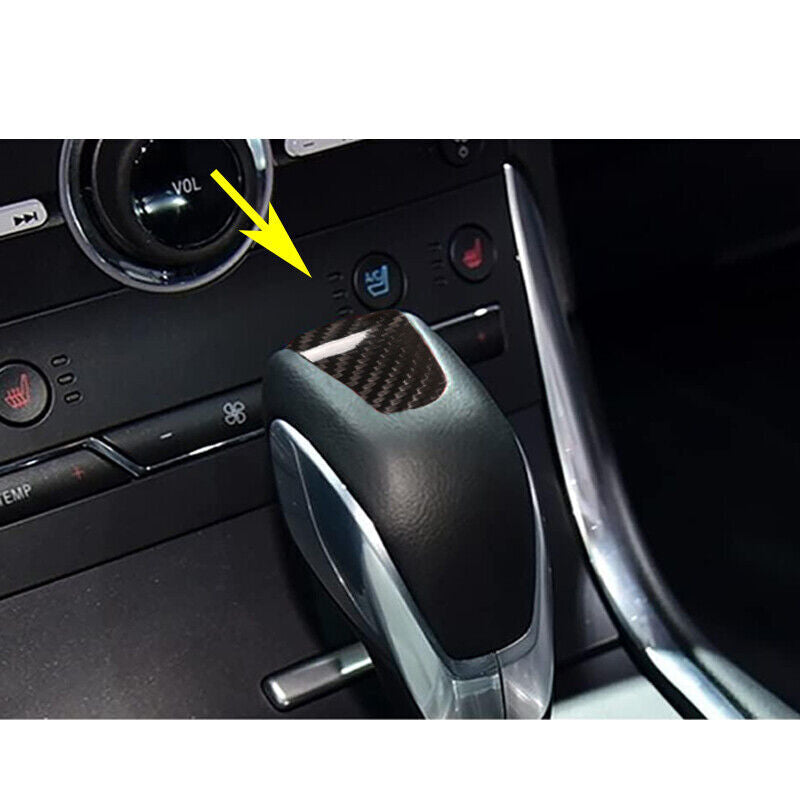 Genuine Carbon Fiber Shift Button Top Cover Trim for Ford Edge 2015-2017