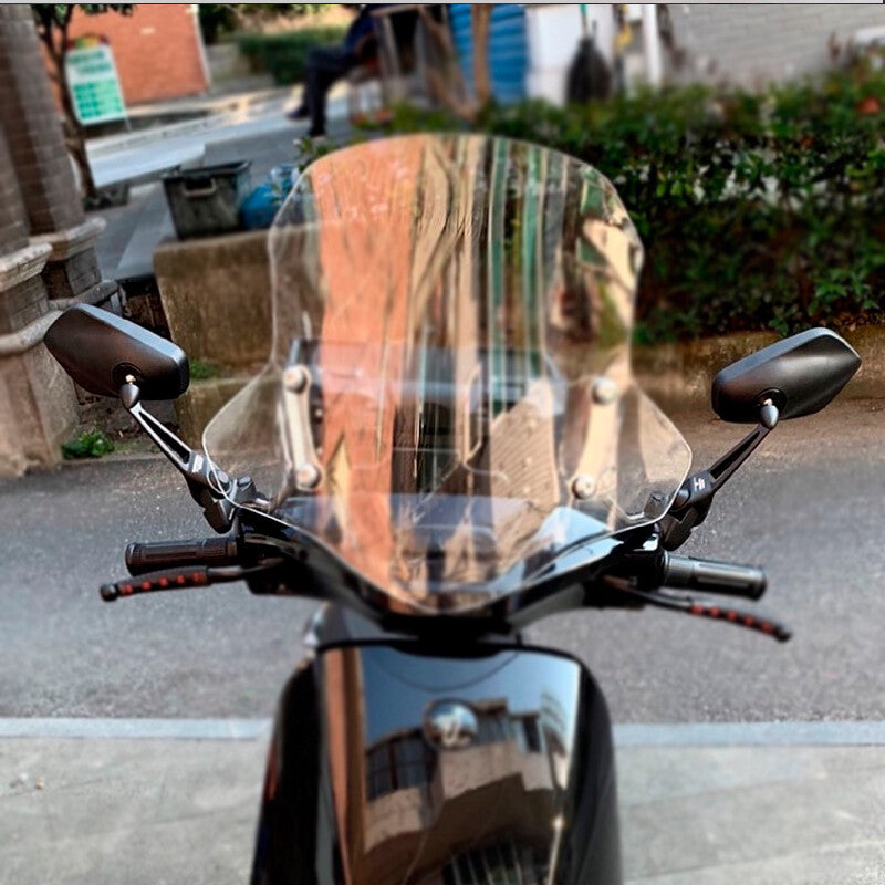 2-Pack Motorcycle Rearview Mirrors, Digital Rearview Mirrors, Anti-Glare 8mm/10mm Adapters - n