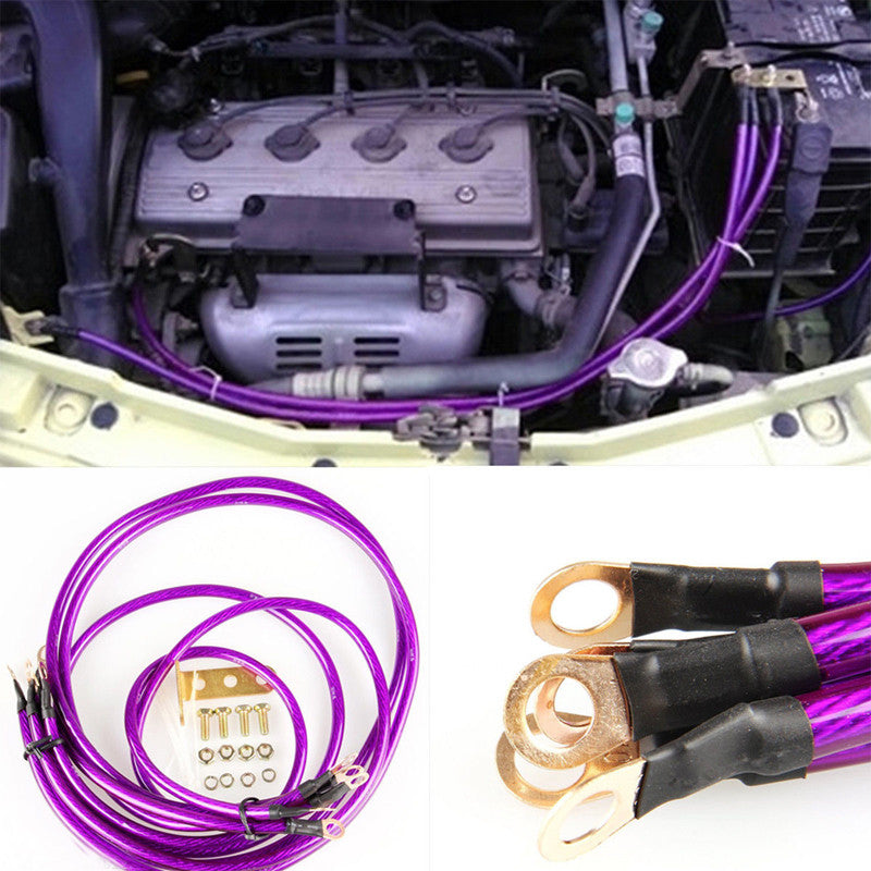 General Motors 5-Point Performance Vehicle Grounding Cable System Kit - n