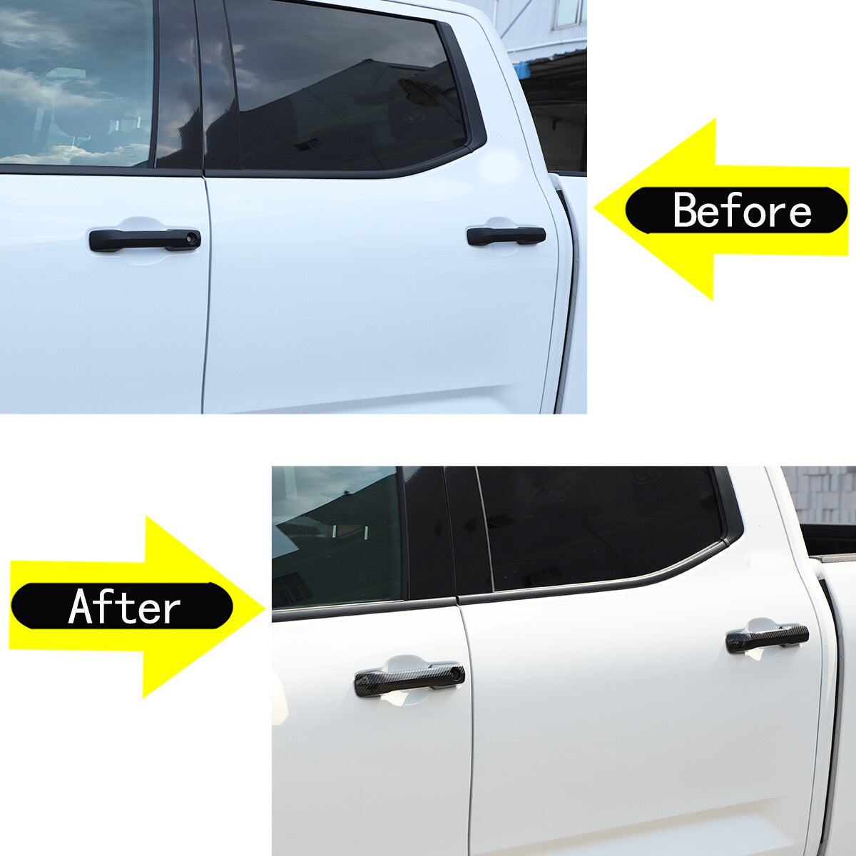 Carbon fiber side mirrors + side door handle cover trim for Tendera 2022 - 24- n