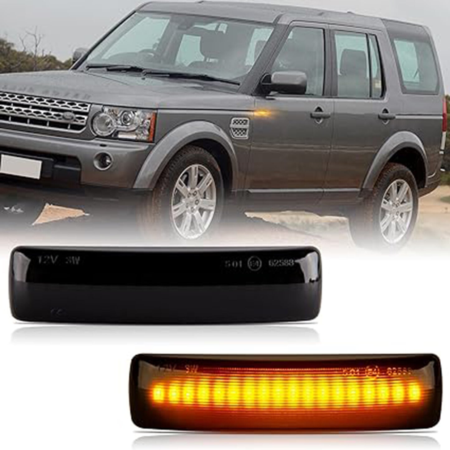 LED Side Marking Indicator Light LED Lamp for LandRover Discovery 3 4 Freelander
