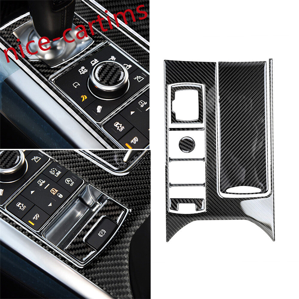 8¡ÁCarbon Fiber Console Gear Shift Panel Cover For LR for Range Rover Sport 2014-2017