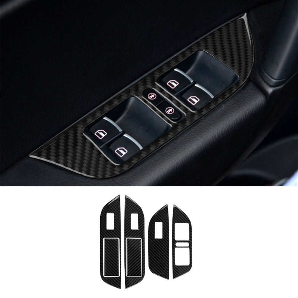 4X Car Armrest Panel Trim Cover Carbon Fiber for Mustang Mach-E 2021-2022 v