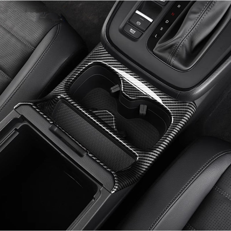 For 2023 2024 for Honda CRV CR-V Water Cup Holder Cover Trim ABS Carbon fiber Frame
