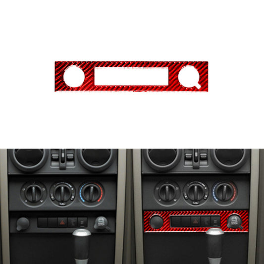 Red Carbon Fiber Front Door Control Cover Trim For Hilux 2015-2021 Type B v