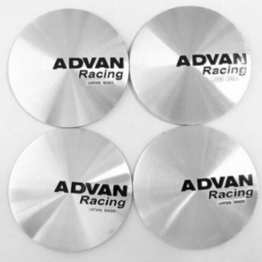 4x68mm Rays Emblem Wheel Center Cap Hubcap Rim Cap Badge Black Chrome TE37 - v