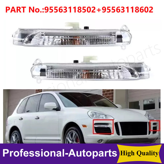 Front L&R Bumper Daytime Running Light Lamp for Porsche for Cayenne 957 2007-2010 Q