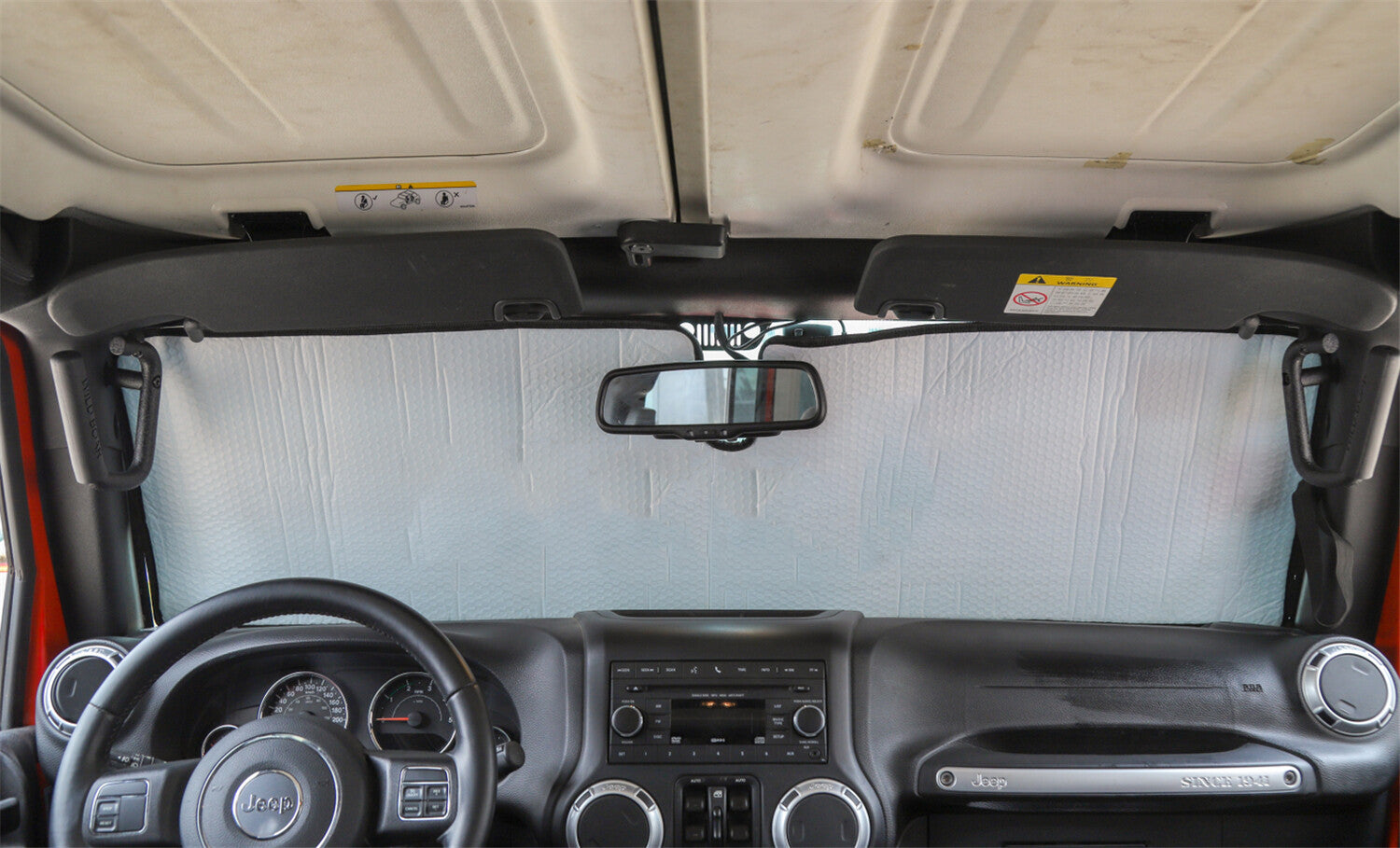 for Jeep for Wrangler JK 2007-2018 Sunshade 2/4 Door Windshield UV Heat Insulation