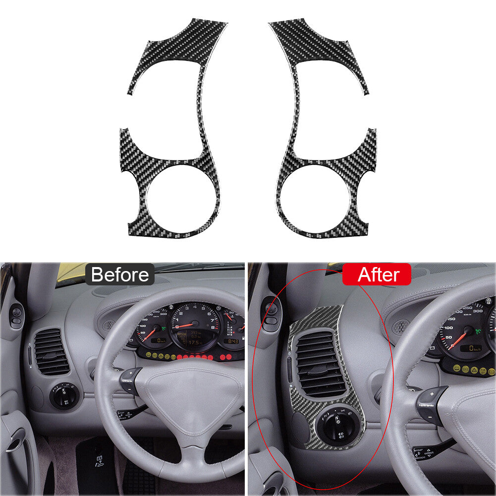 Carbon Fiber Rear Vent Outlet Frame Cover Trim For X5 E70 X6 E71 2008-2013 A v