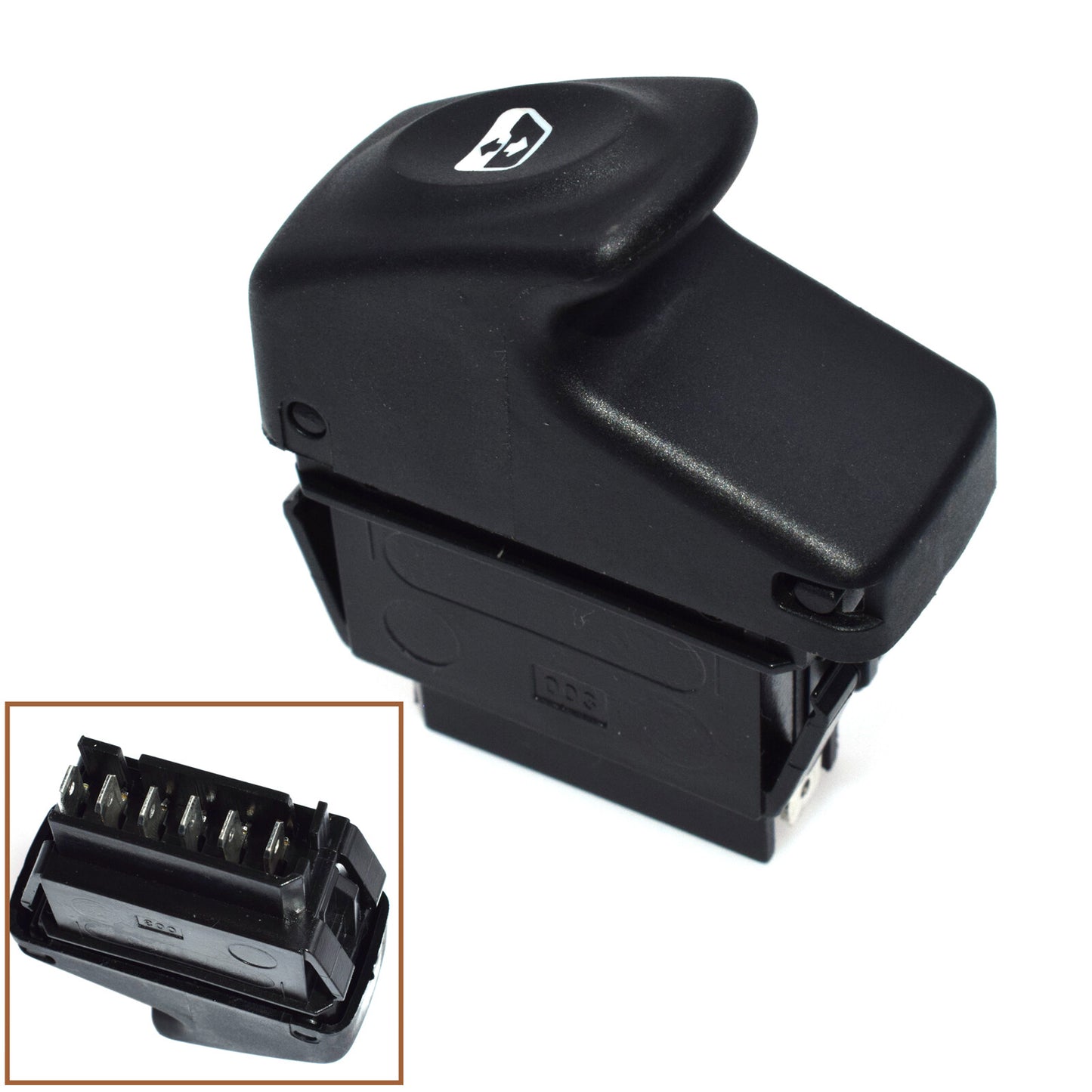 6-pin window control switch button for Clio II Megane I BA0 770042998- n