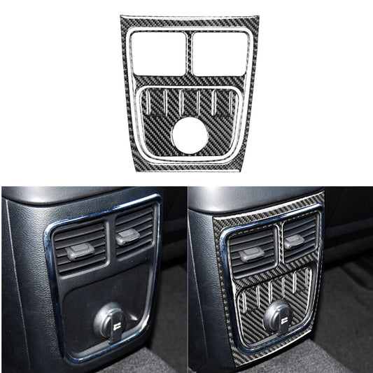 6X Carbon Fiber Rear USB Panel Cover Trim for Dodge Charger 2015-2021 Type B