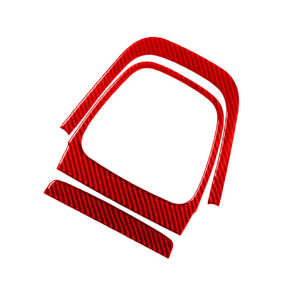 Red Carbon Fiber Interior Passenger Strip Cover Trim For 718 2016-2022 v
