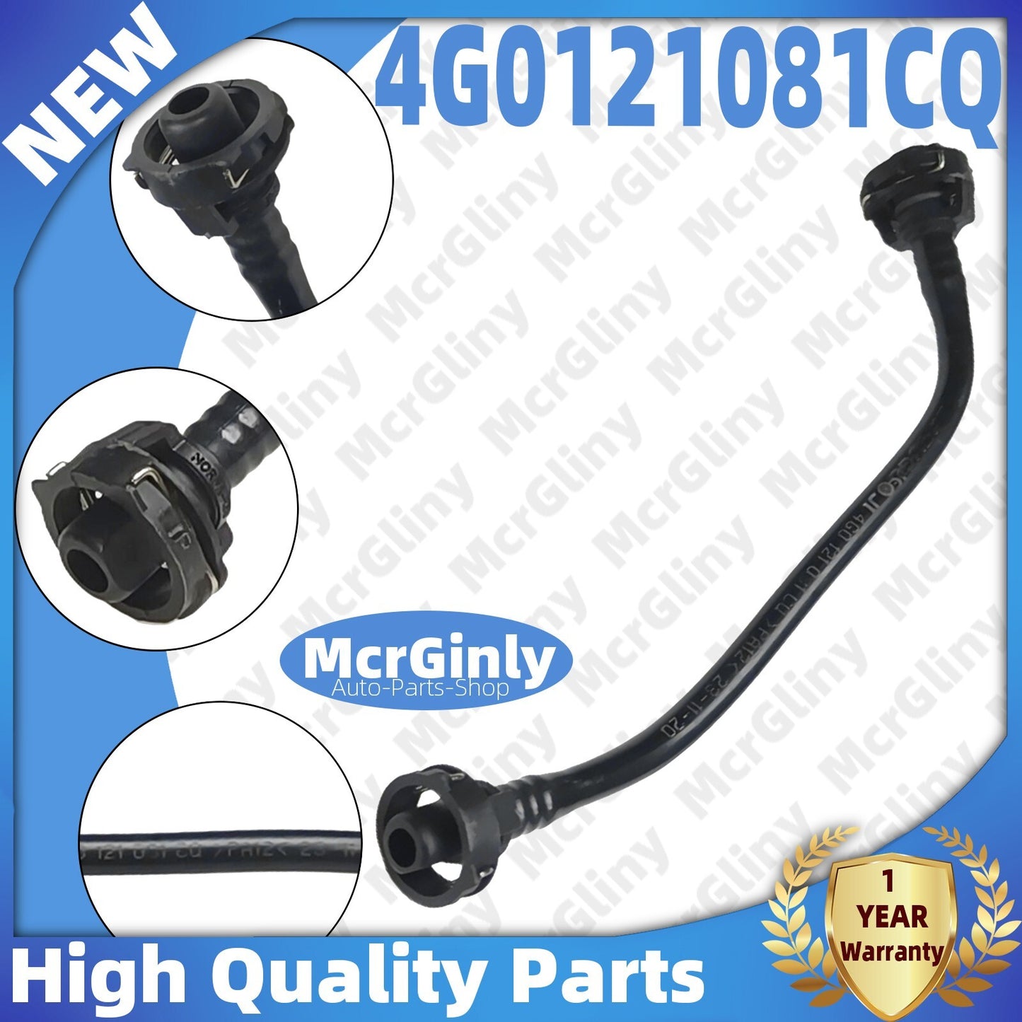 4.0T front radiator coolant overflow hose for Audi 2015-18 S6 S7- n