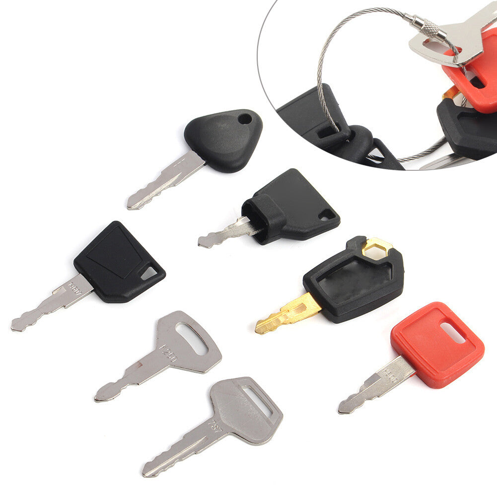 Heavy Equipment Construction Ignition 7 Keys Set Fit Case For Komatsu For JCB Q