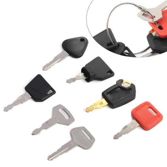 Heavy Equipment Construction Ignition 7 Keys Set Fit Case For Komatsu For JCB Q