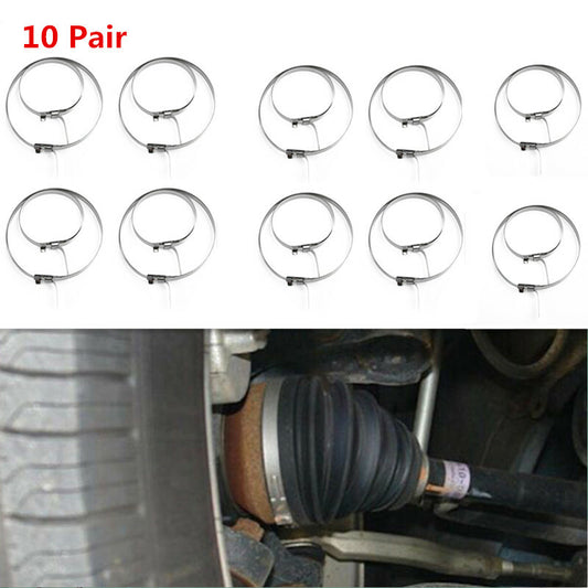 20xStainless Steel Car Constant Velocity CV Joint Boot Clamp Clip Fastener Crimp