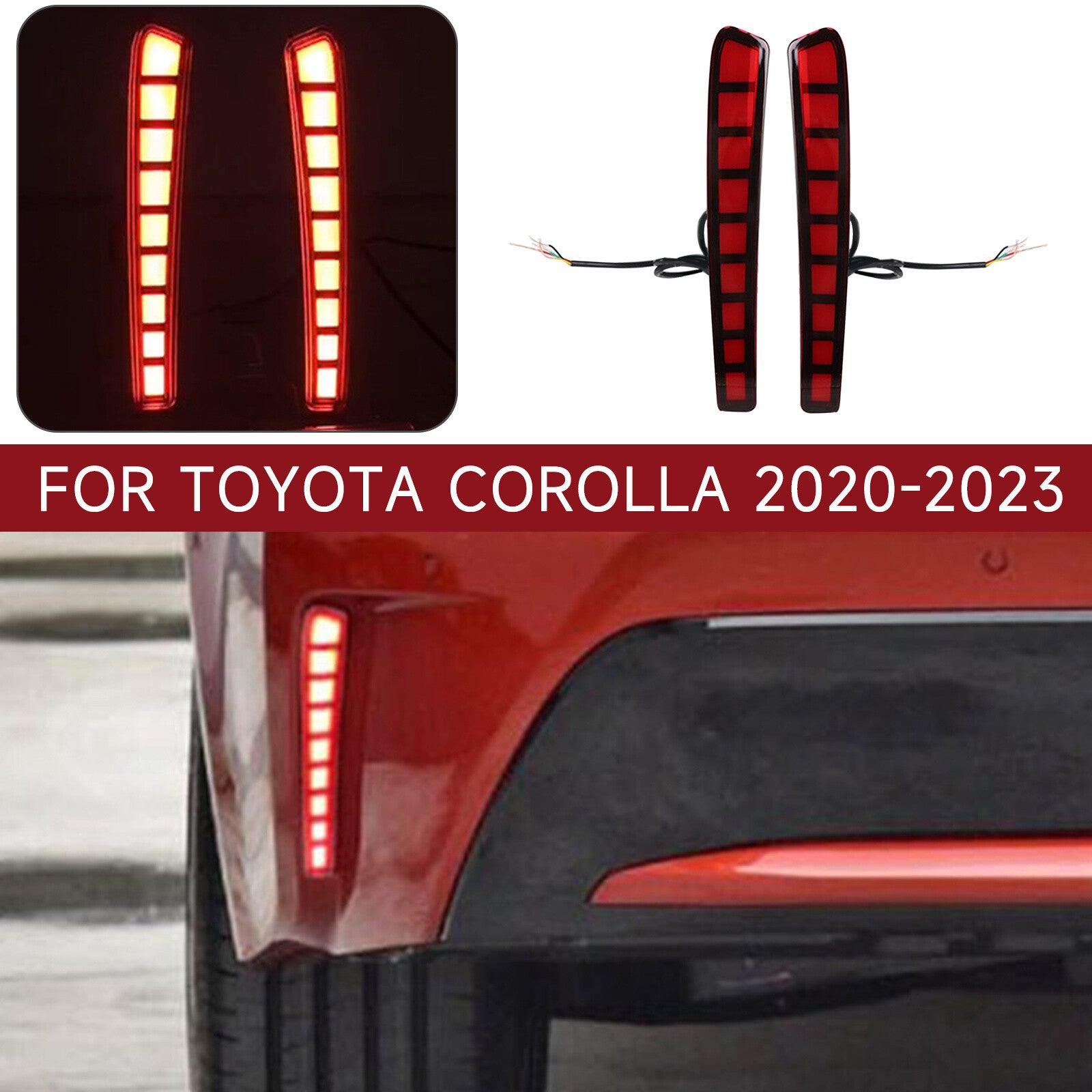 New rear bumper reflector fog lights for Toyota for Corolla 2020 - 23 Turn signal lights