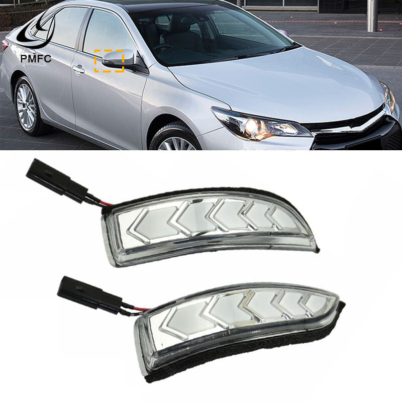 1 Pair for Toyota for Camry XV50 2012-2017 LED Rearview Mirror Turn Signal Light