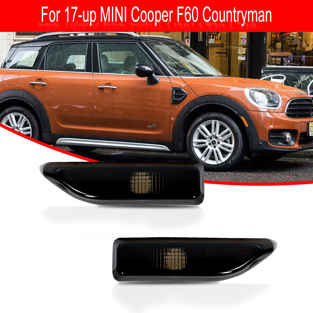 Suitable for 2017+ for mini F60 Countryman front fender side marker light housing LH+RH set- v