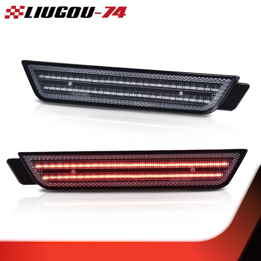 Fits 10-15 for Camaro Rear Fender LED Side Marker Light Smoke Lens Brand New - v