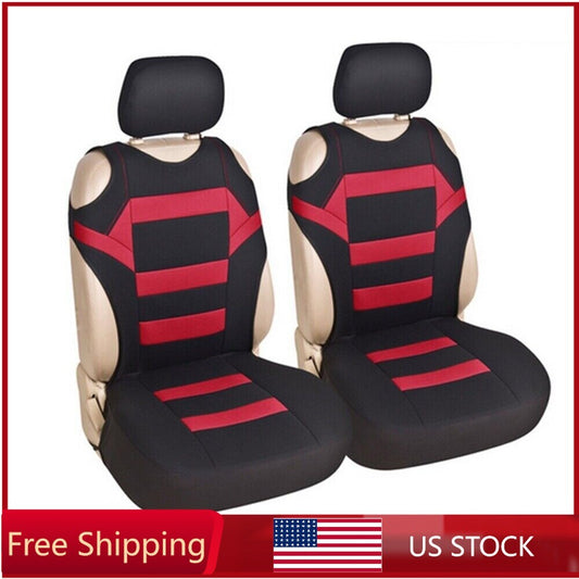 2pcs/set Front for Seat Cover Polyester Fabric Mat T-shirt Styling For Car SUV New n