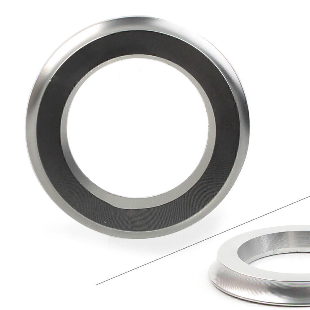 Universal Motorcycle Ignition Key Switch Ring Cover Key Hole Circle Cover Silver