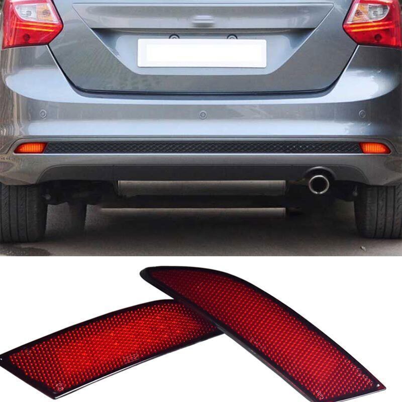 2PCS LED Rear Bumper Fog Light lamp Replacement for Ford Focus Sedan 2015-18