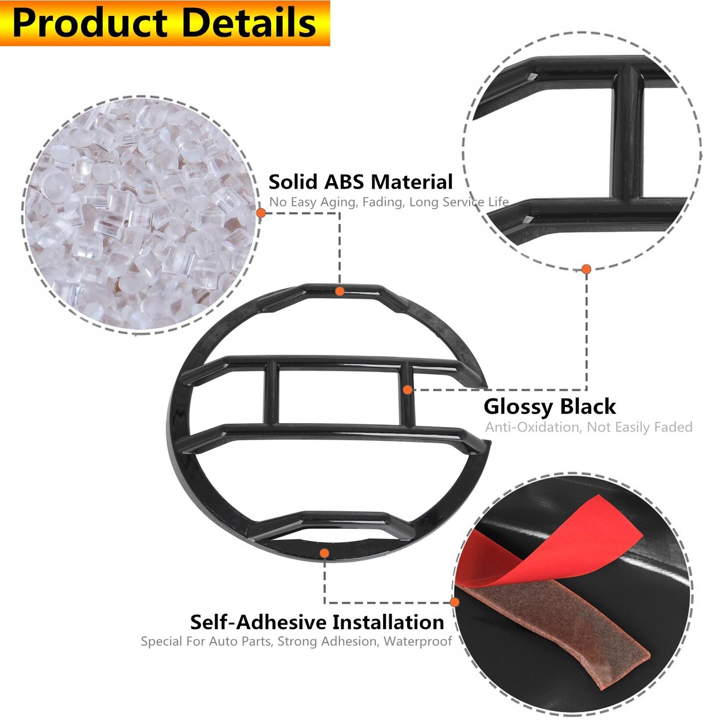 Exterior Accessories For Bronco 2021+ Headlamp Tail Light Guard Protector Cover